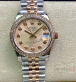 Swiss Replica Rolex Datejust WF Salmon Diamond Jubilee Watch 31mm Mid-size